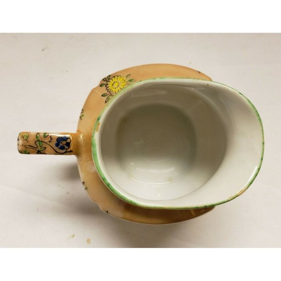 Creamer, Lusterware Gold Handpainted, Trico, Nagoya Japan, Vintage, VG Floral - Picture 5 of 7